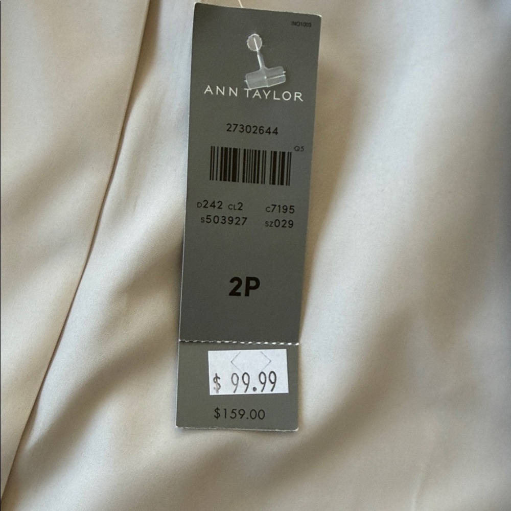 Ann Taylor Natural Linen Blend Women's Jacket, 2 Petite - Picture 7 of 7